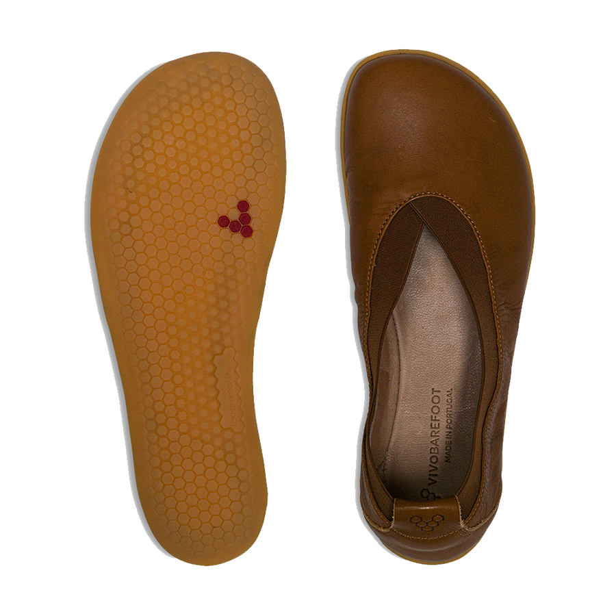 Vivobarefoot Opanka Ballerina Womens Tan