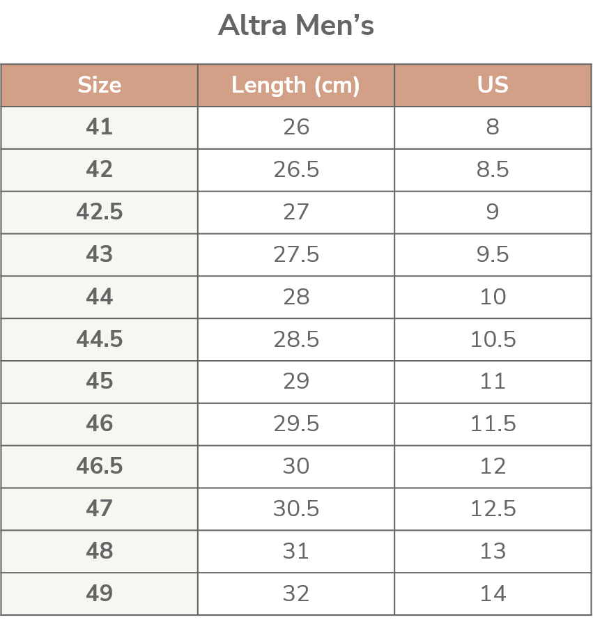 Altra escalante racer best sale sizing