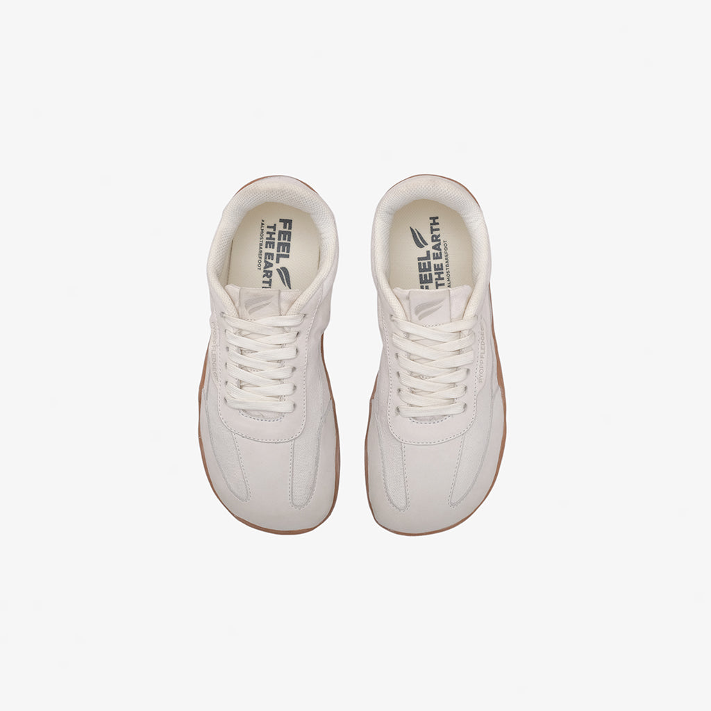 Pyopp Pyopp Fledge Pada - White on Gum – Barefoot Shoes Australia