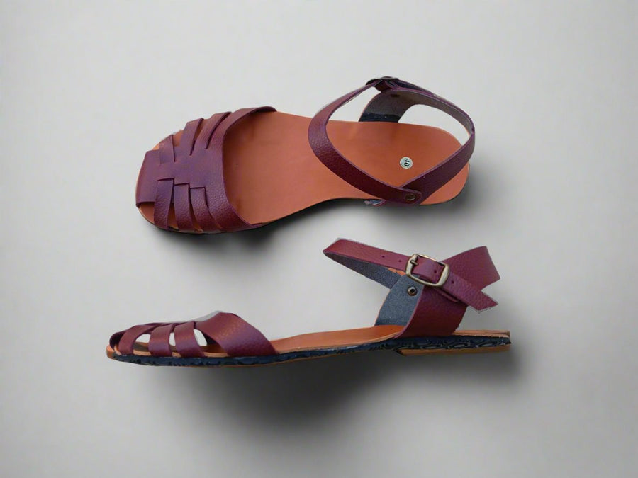 Bioworld Petra Barefoot Sandals - Burgandy