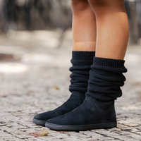 Shapen Knitty Barefoot Boots - Black