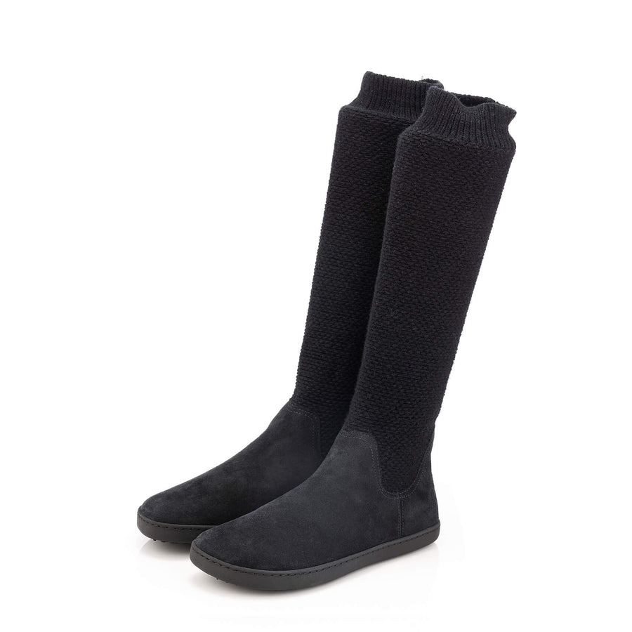 Shapen Knitty Barefoot Boots - Black