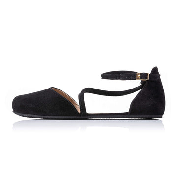 Shapen Orchid Sandals Black Suede